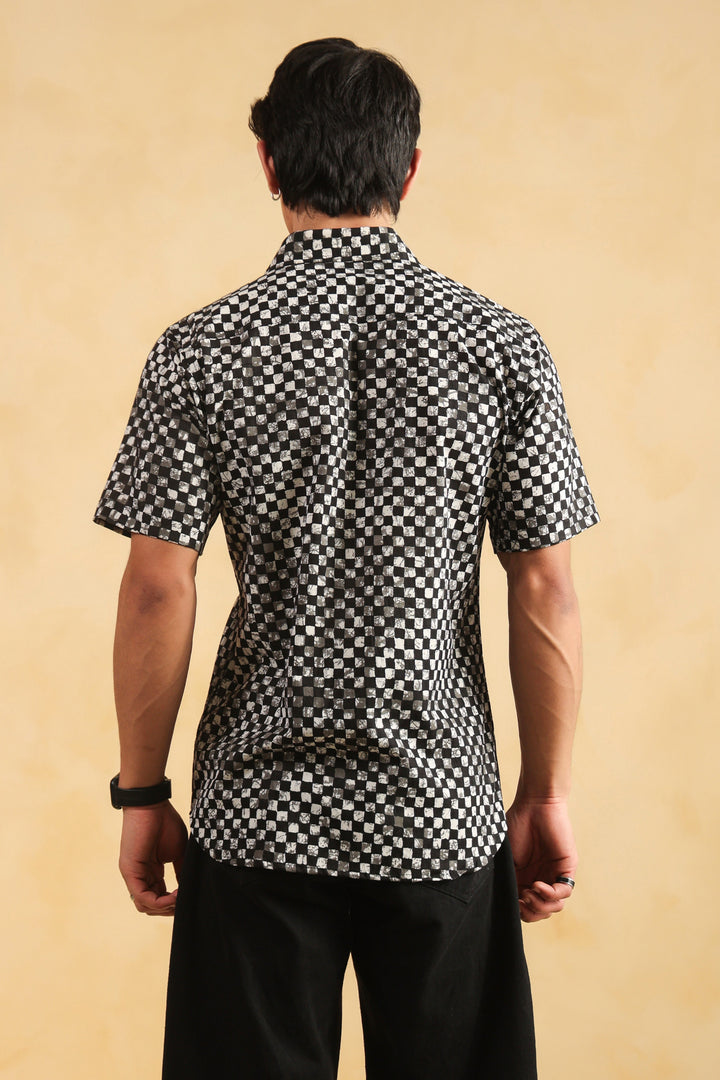 Black Checks Regular Fit Shirt