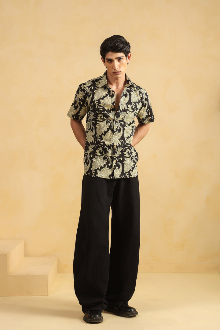 Black Mystic Regular Cotton Shirt