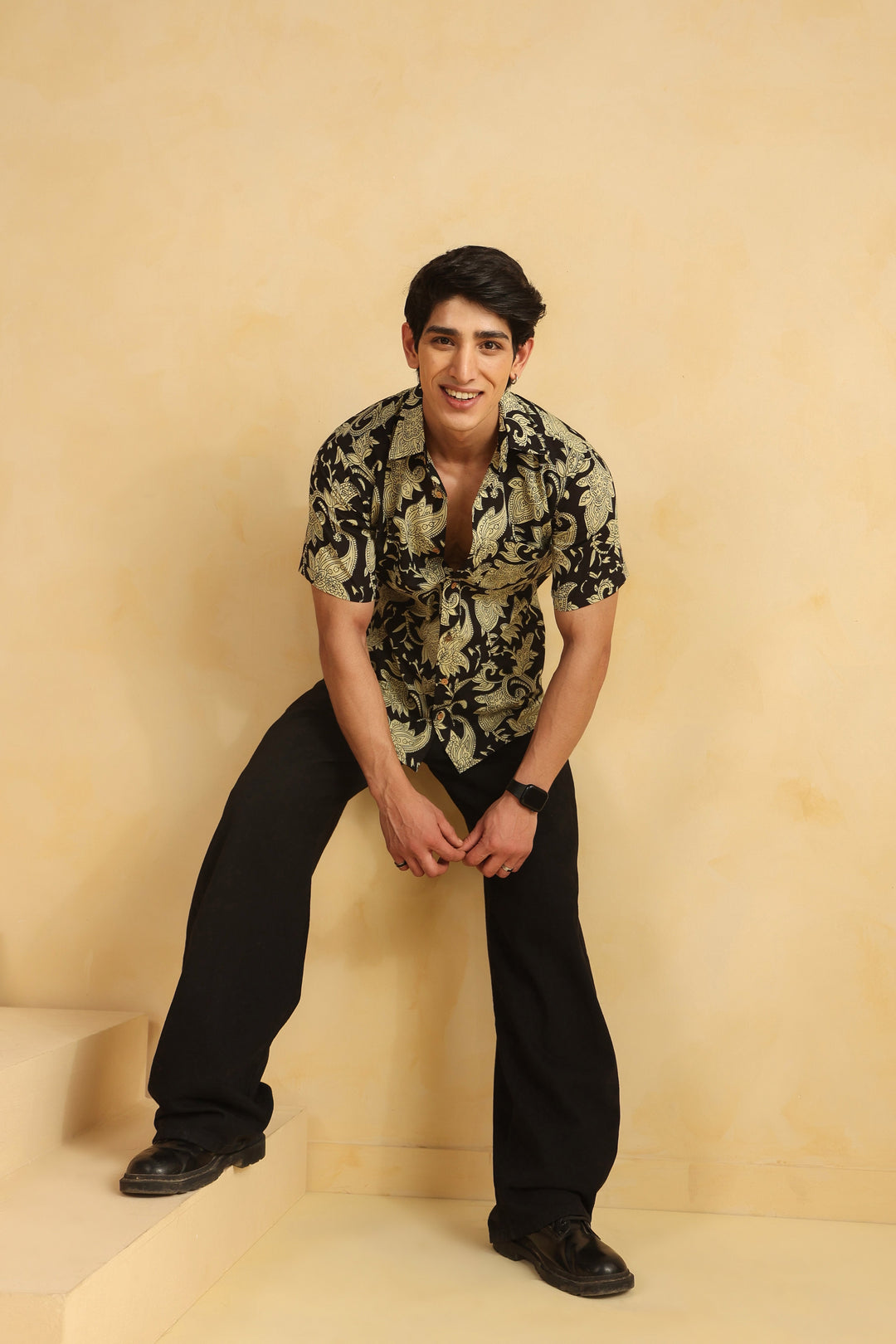 Black Mystic Regular Cotton Shirt
