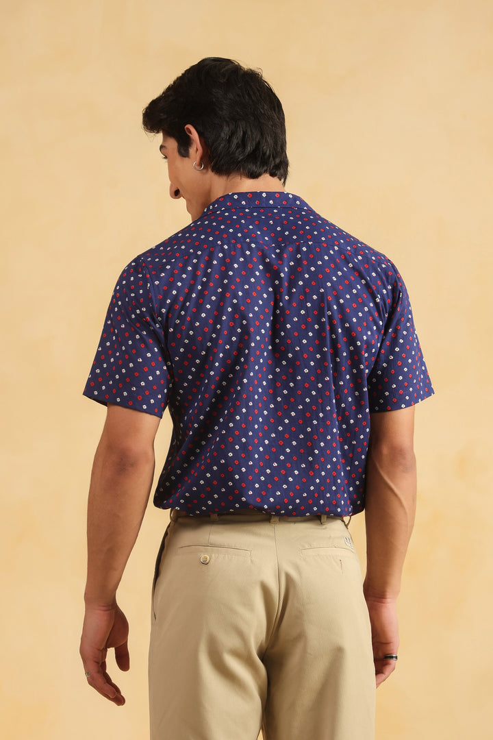 Purple Regular Fit Cotton Shirt