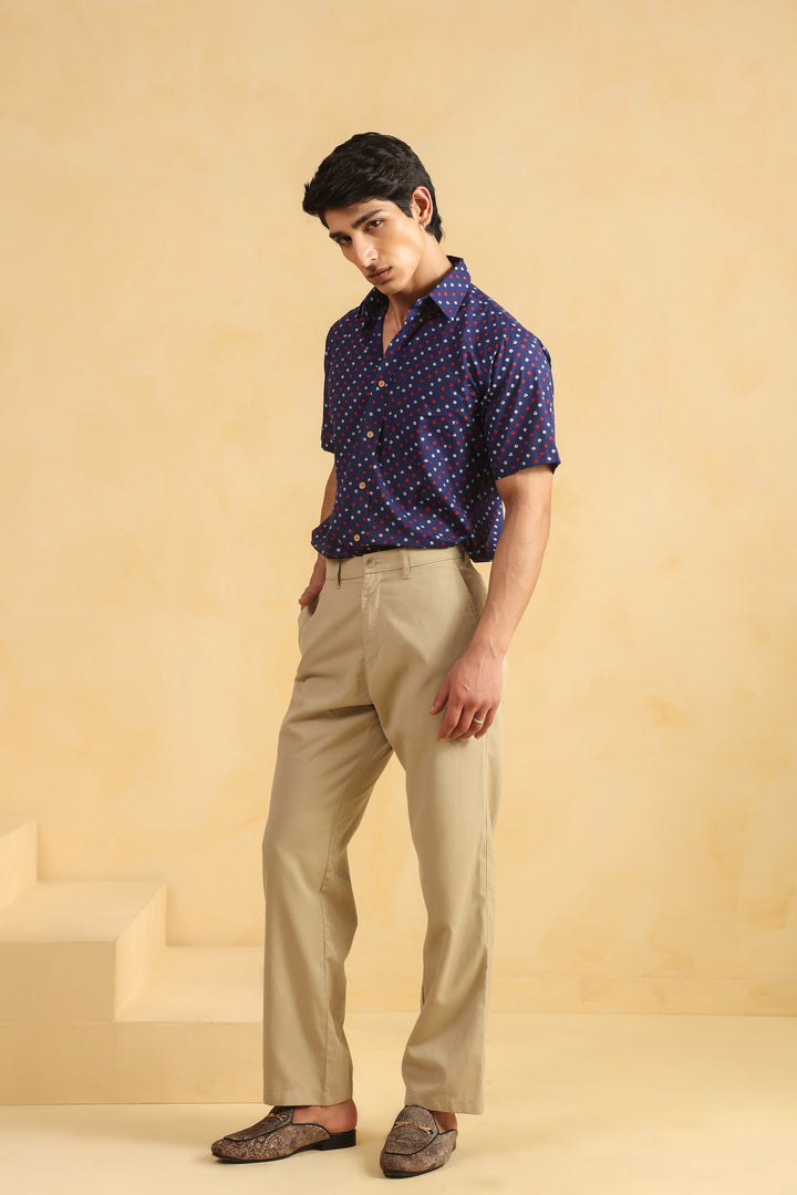 Purple Regular Fit Cotton Shirt