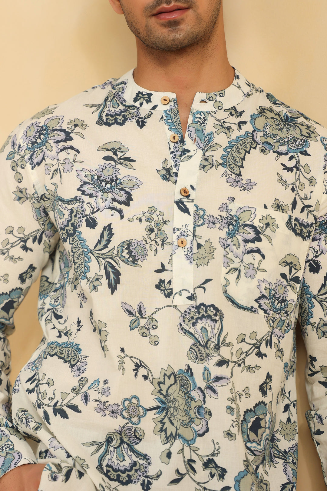 White Regular Fit Shirt Kurta
