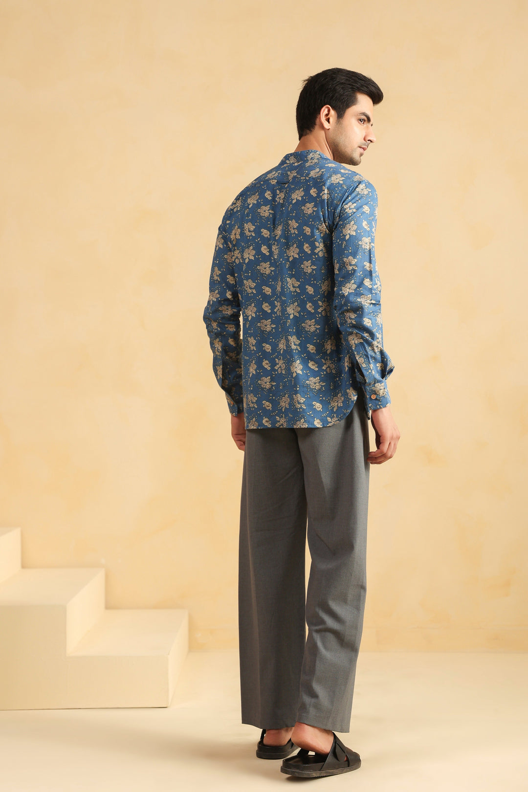 Light Blue  Cotton Shirt Kurta