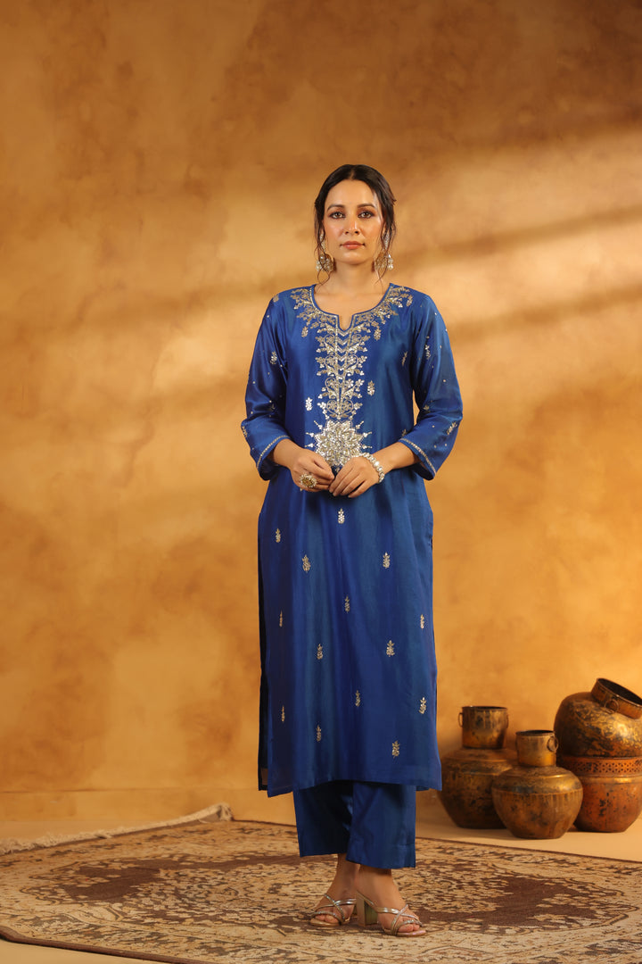Shyla Blue chanderi suit set
