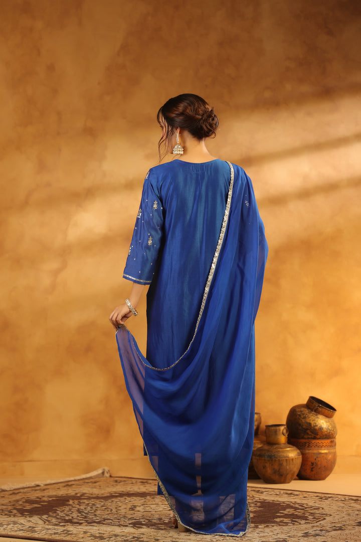 Shyla Blue chanderi suit set