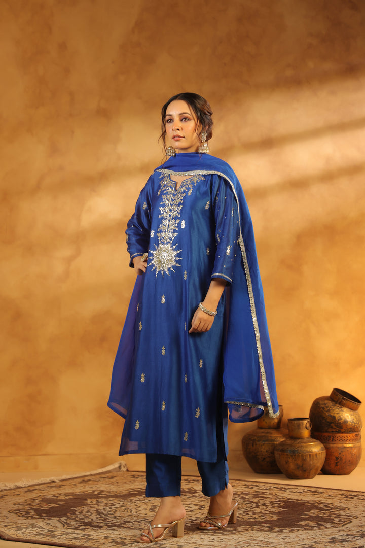 Shyla Blue chanderi suit set