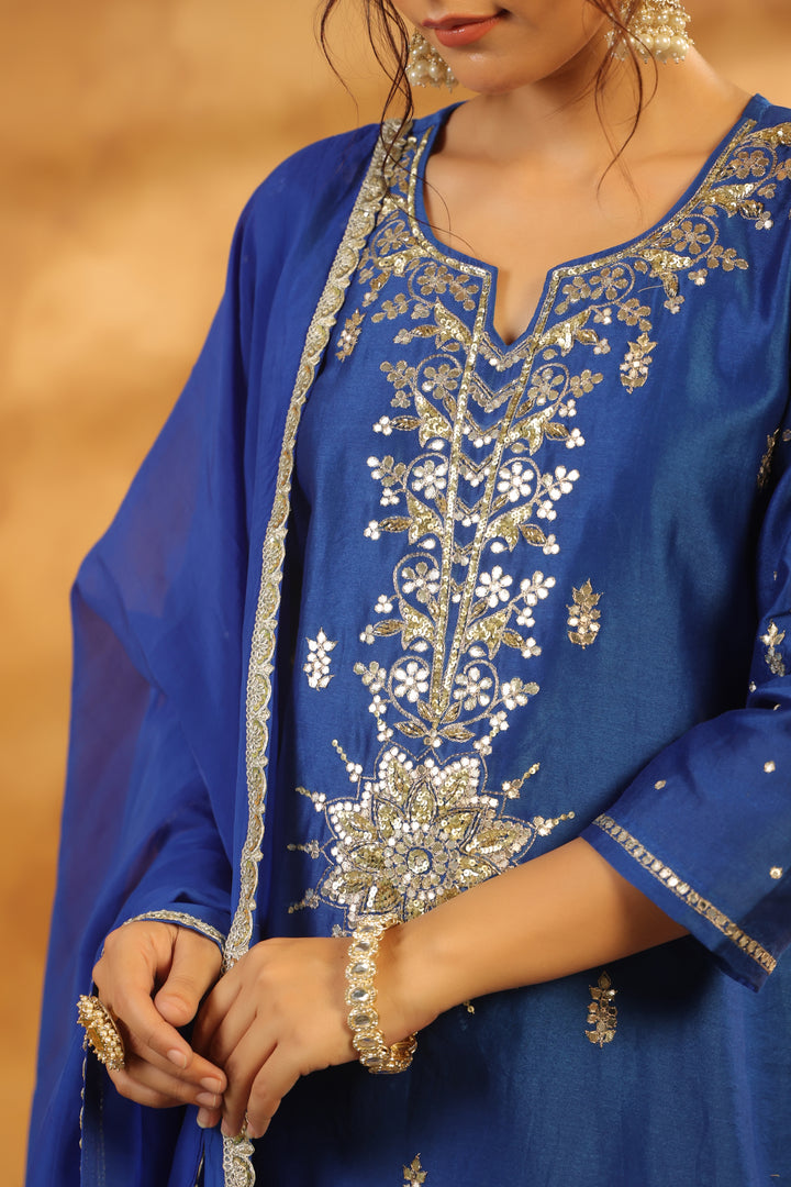 Shyla Blue chanderi suit set