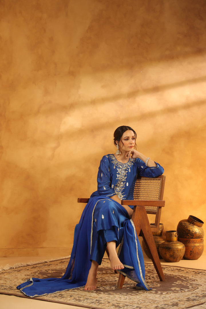 Shyla Blue chanderi suit set