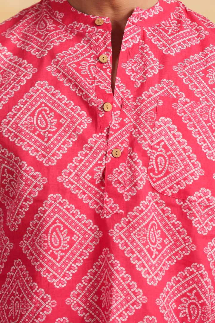 Pink Full Sleeve Shirt Kurta