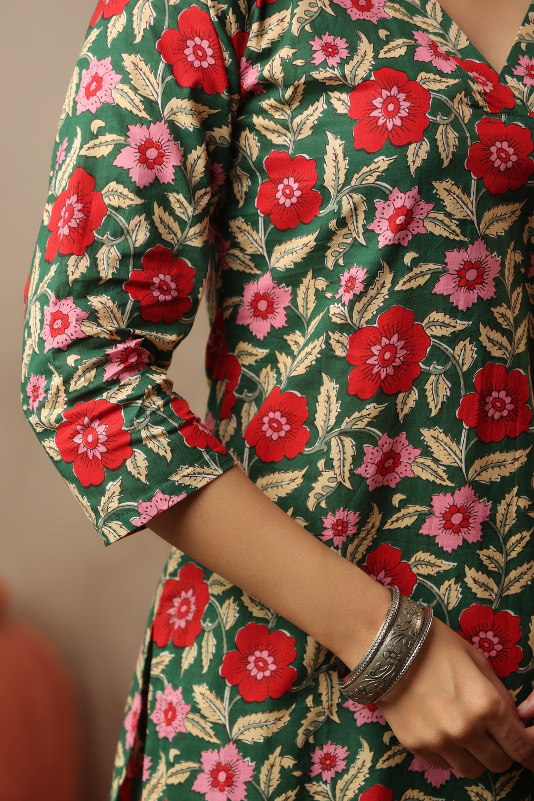 Sirohi Green Cotton Suit Set