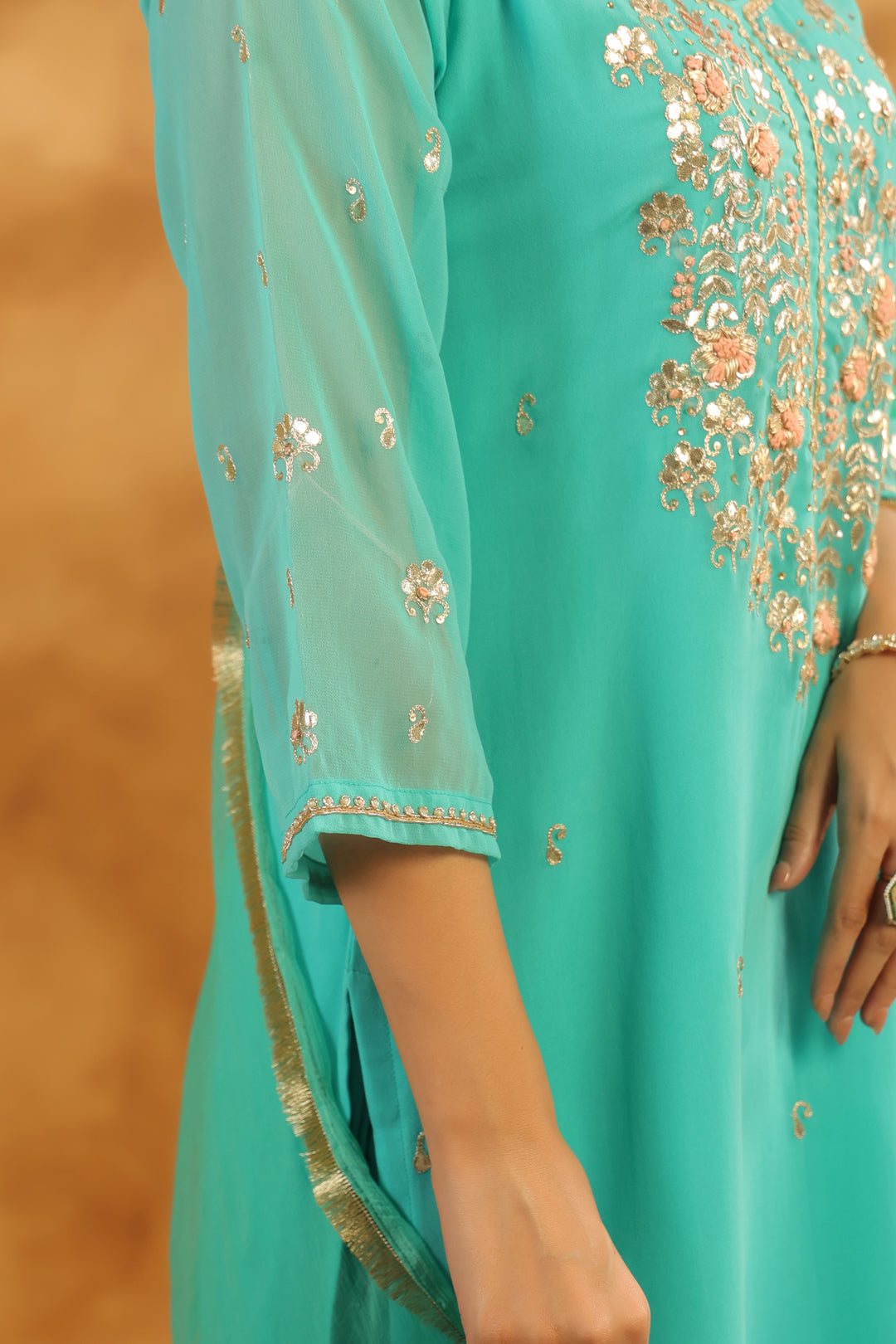 Tattva Mint Green Georgette Set