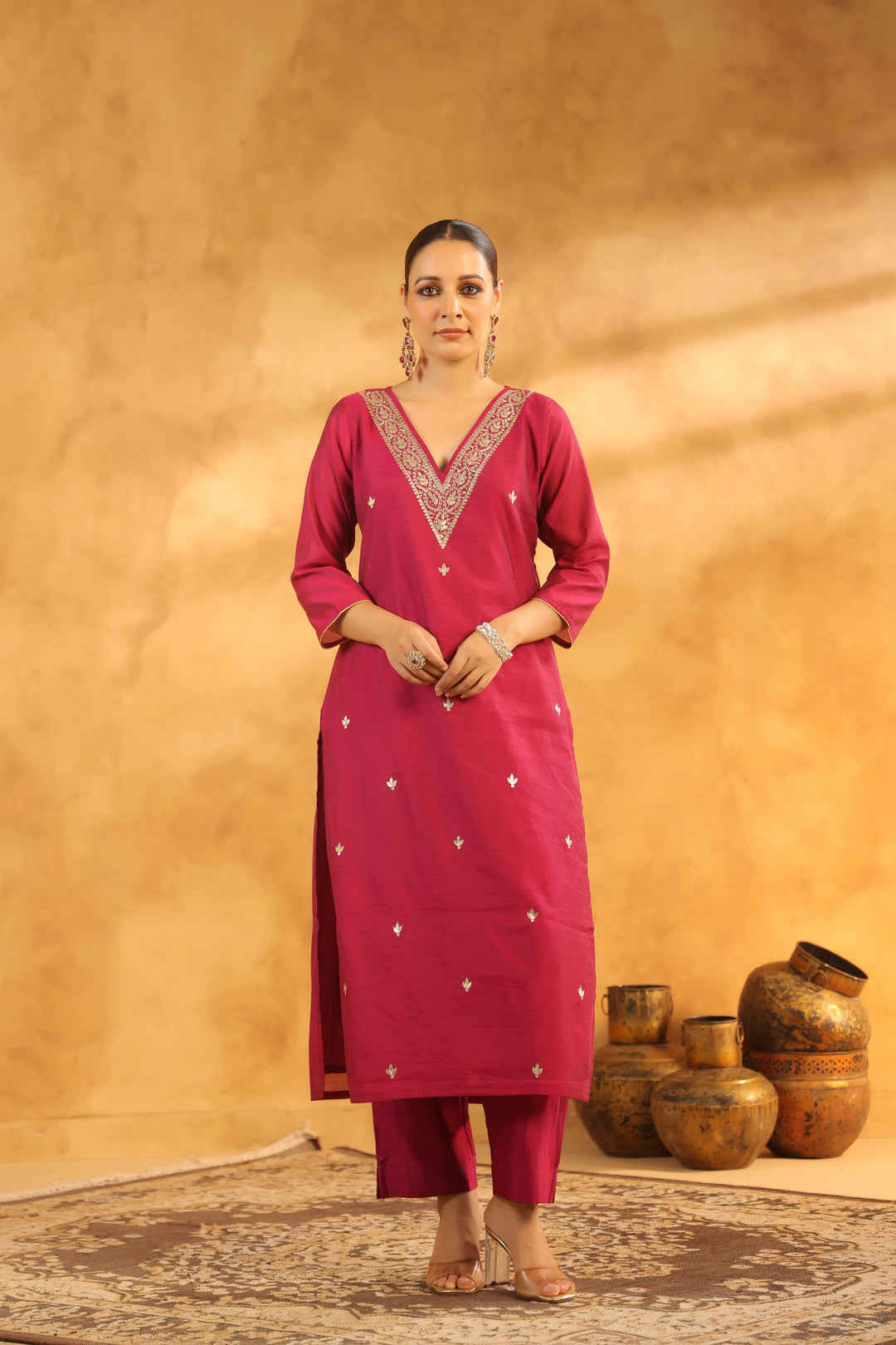 Vedika Rani Chanderi suit set