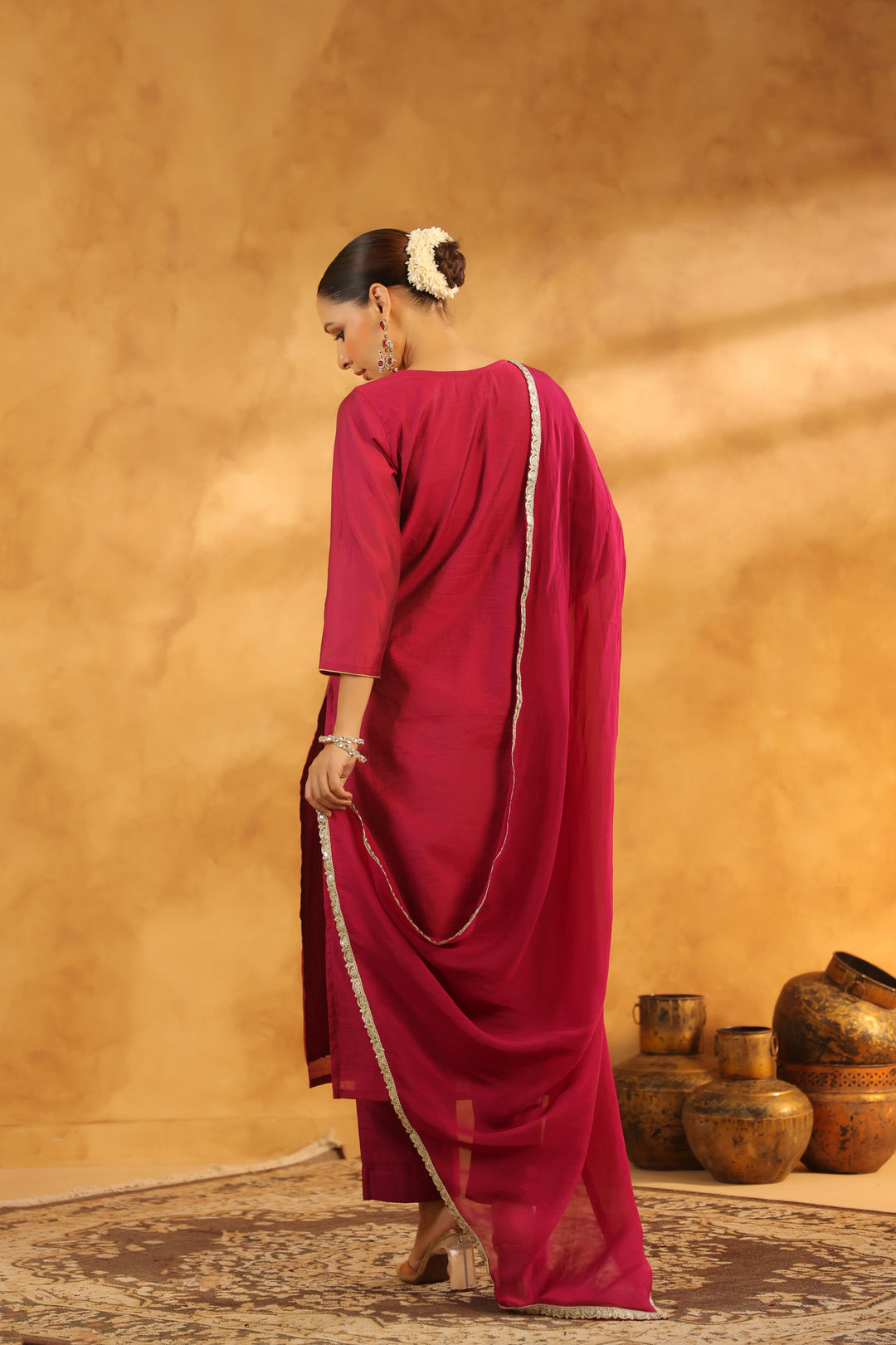 Vedika Rani Chanderi suit set