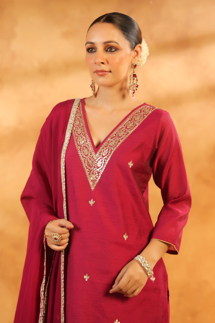 Vedika Rani Chanderi suit set