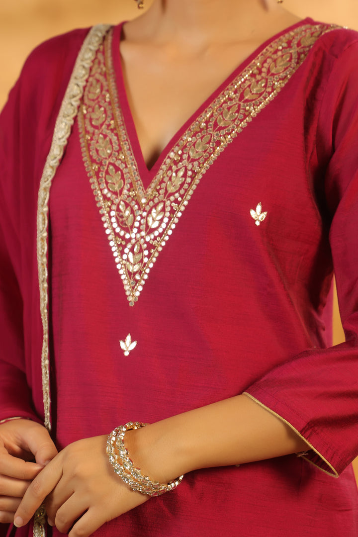 Vedika Rani Chanderi suit set