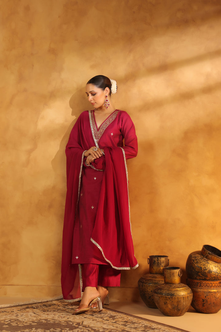 Vedika Rani Chanderi suit set