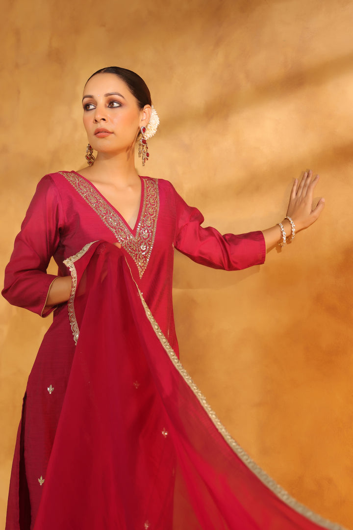 Vedika Rani Chanderi suit set