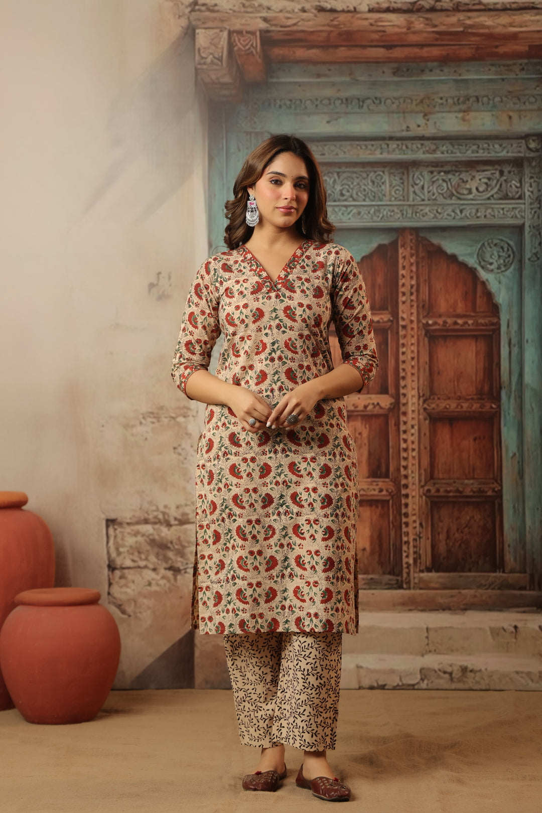 Shalini Cotton Bagru Suit Set