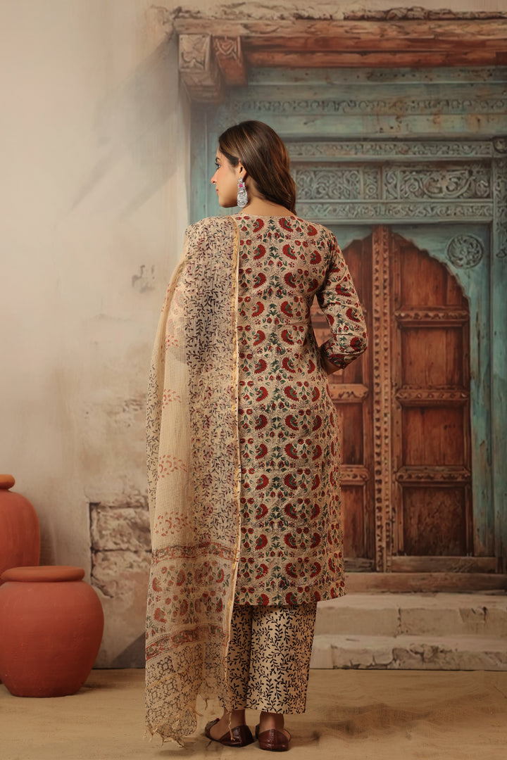 Shalini Cotton Bagru Suit Set