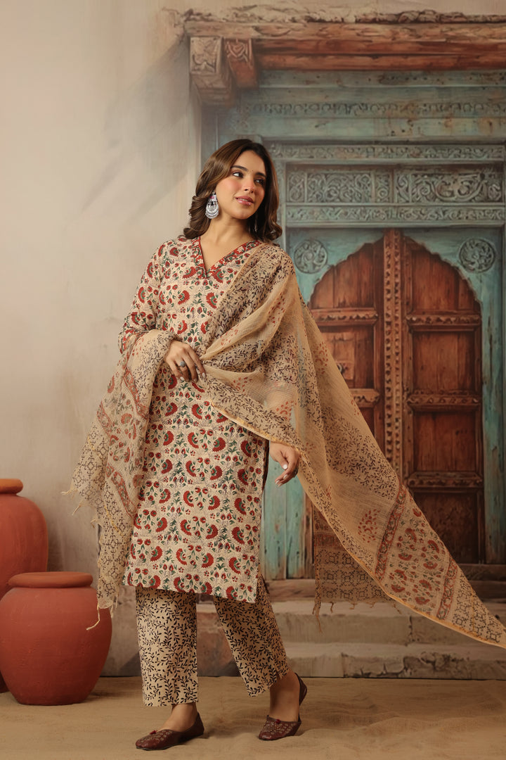 Shalini Cotton Bagru Suit Set