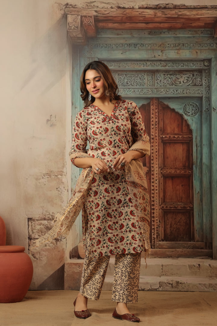 Shalini Cotton Bagru Suit Set