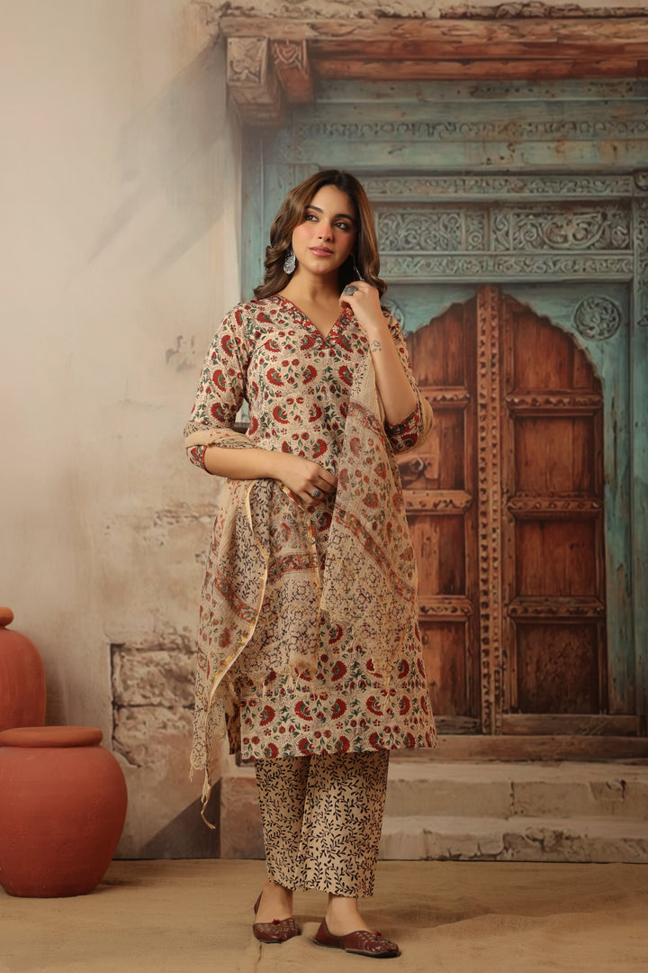 Shalini Cotton Bagru Suit Set