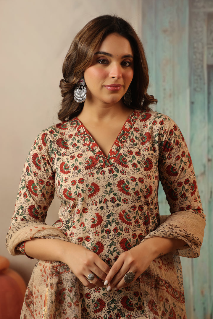 Shalini Cotton Bagru Suit Set