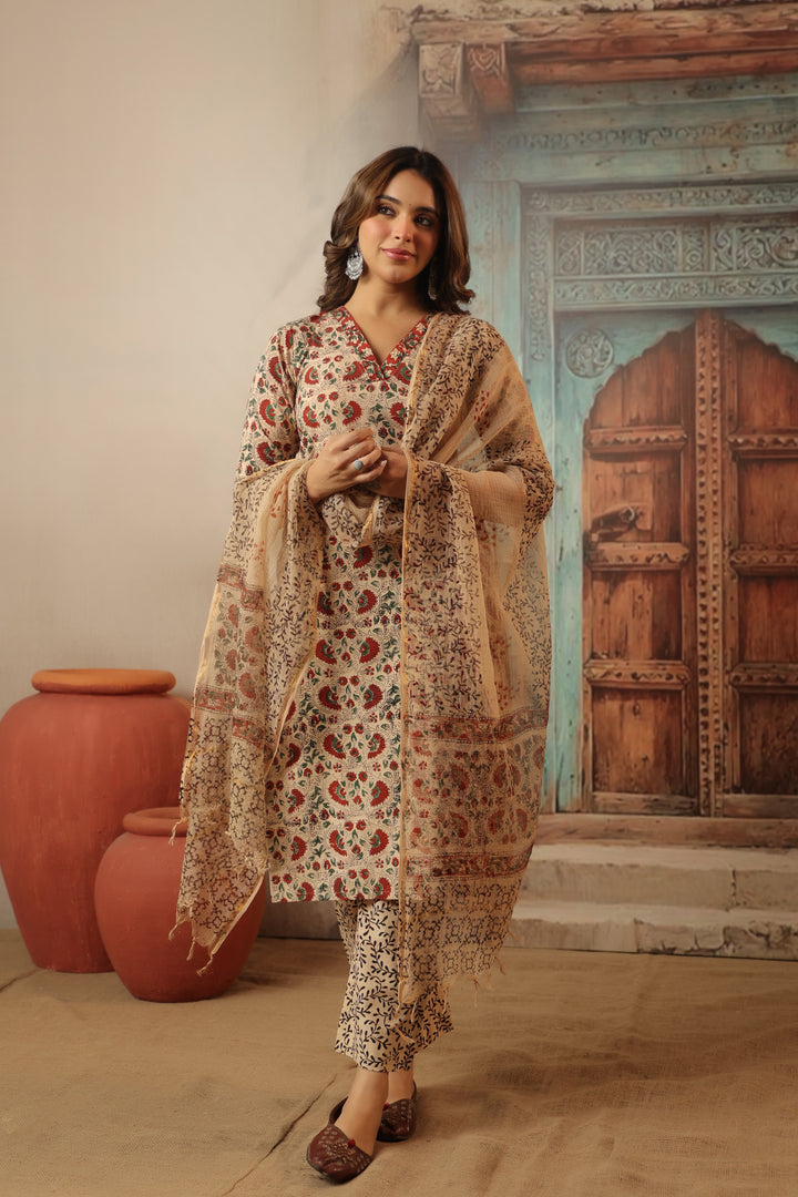 Shalini Cotton Bagru Suit Set
