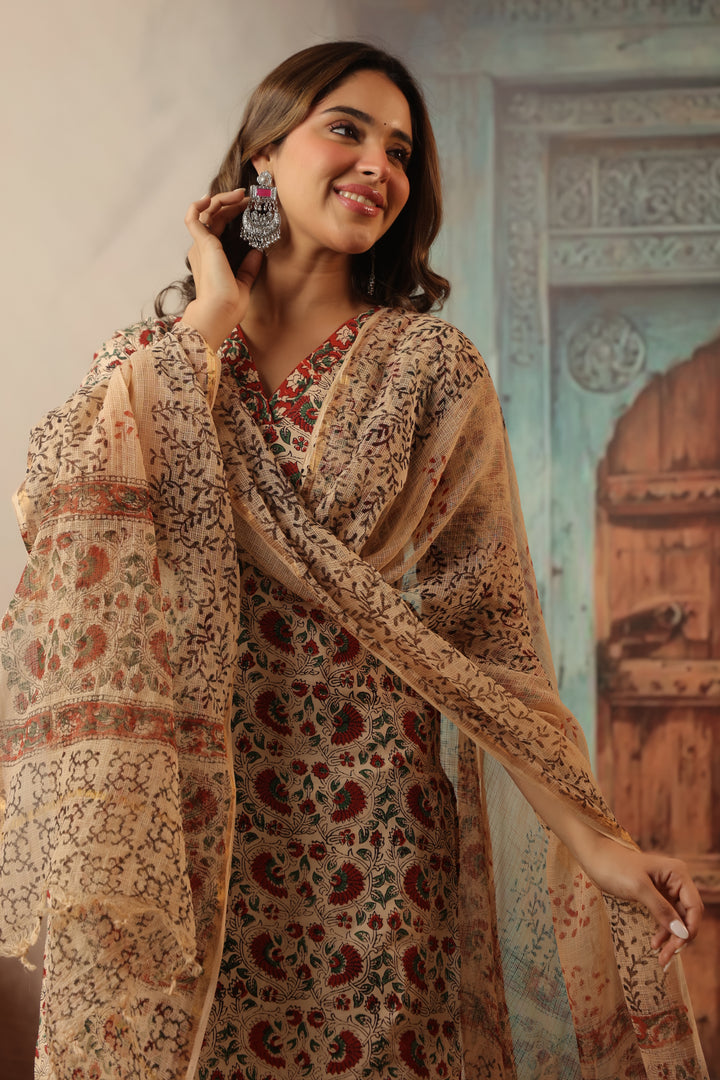 Shalini Cotton Bagru Suit Set
