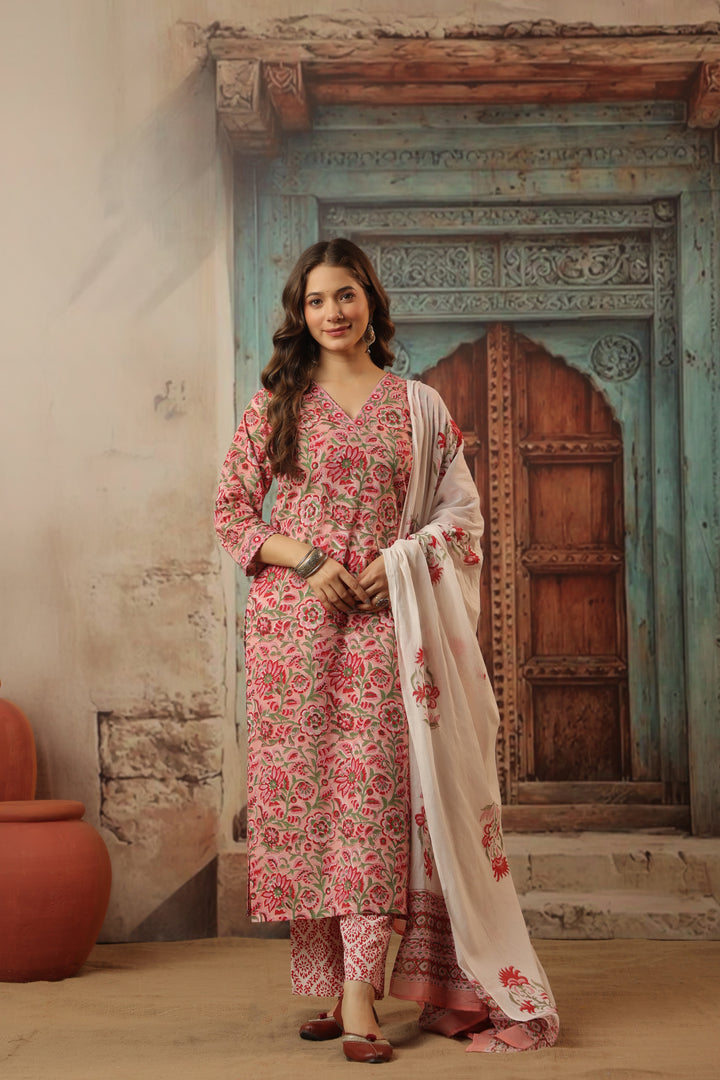 Vishakha Cotton Bagru Suit Set