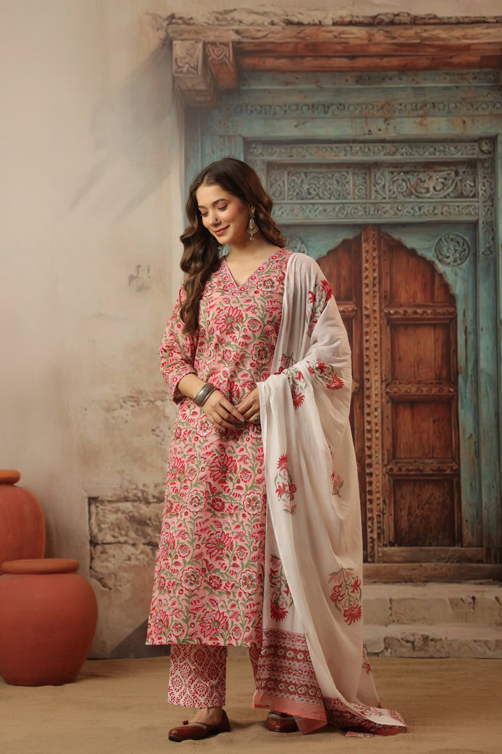 Vishakha Cotton Bagru Suit Set
