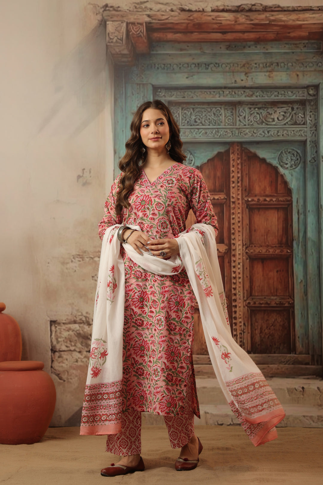Vishakha Cotton Bagru Suit Set