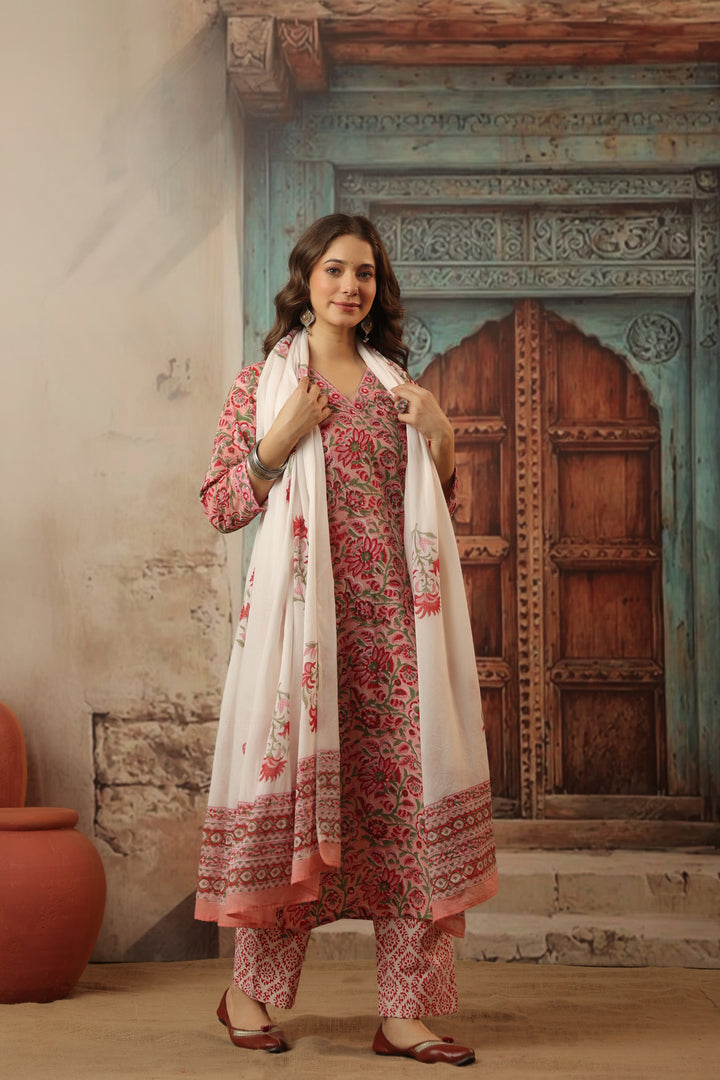 Vishakha Cotton Bagru Suit Set