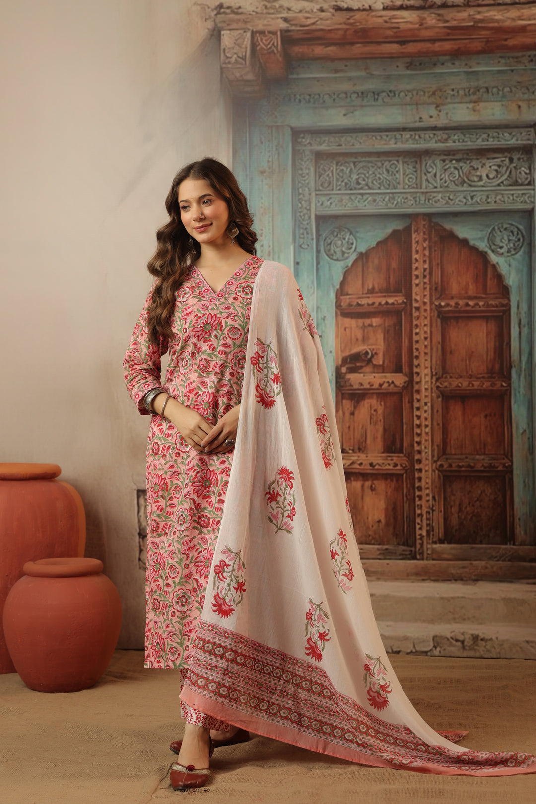 Vishakha Cotton Bagru Suit Set