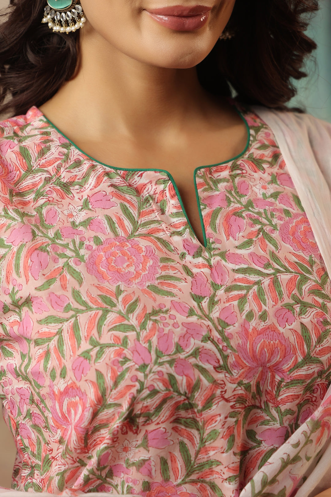 Shubhi Pink Cotton Suit Set