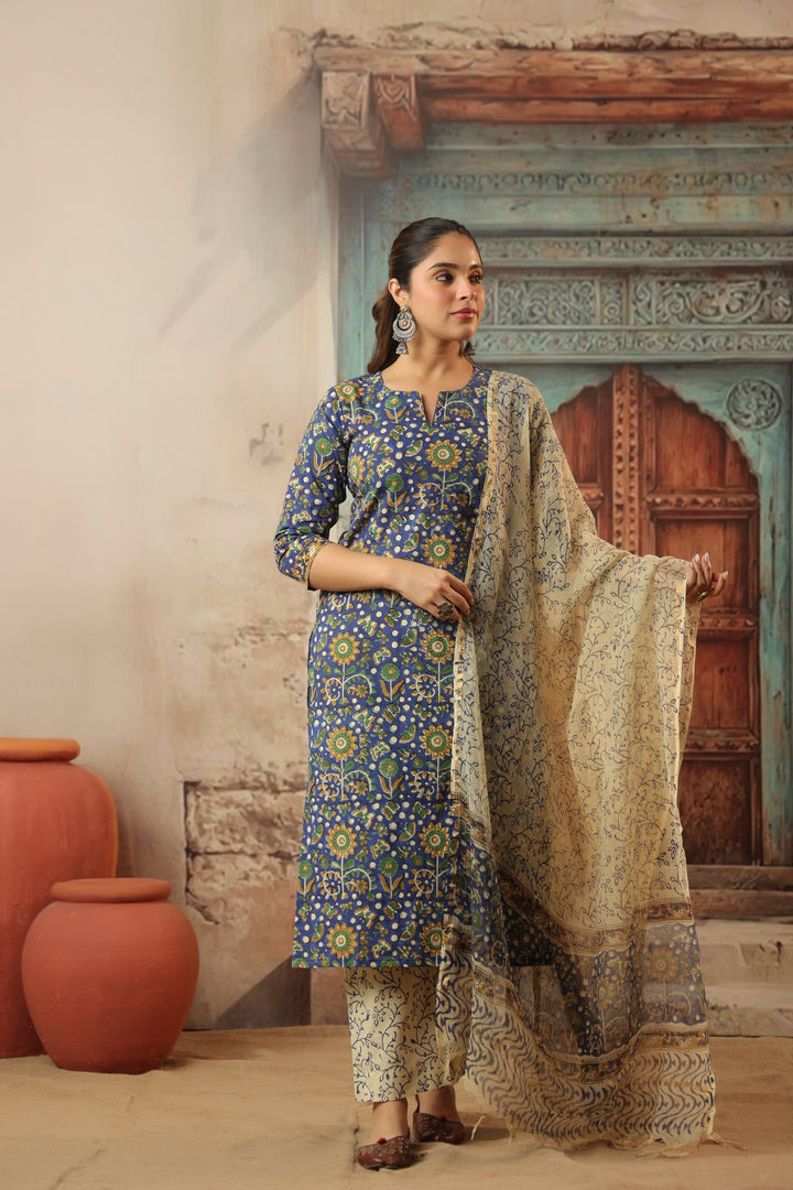 Surmayi Bagru Cotton Suit Set