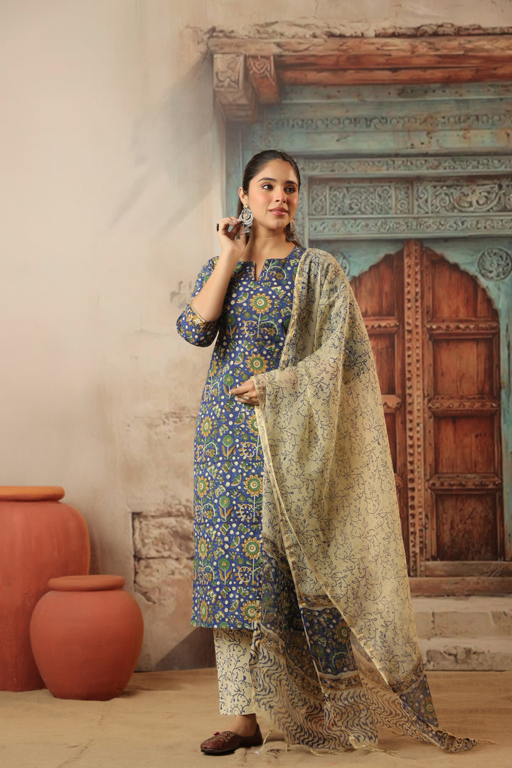 Surmayi Bagru Cotton Suit Set