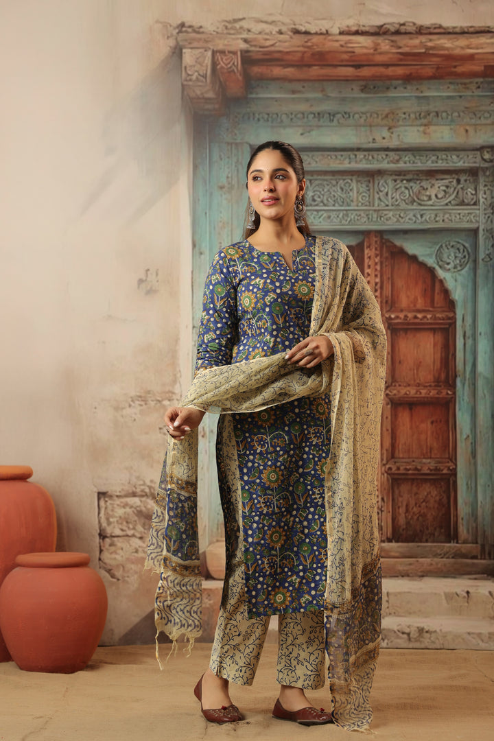 Surmayi Bagru Cotton Suit Set