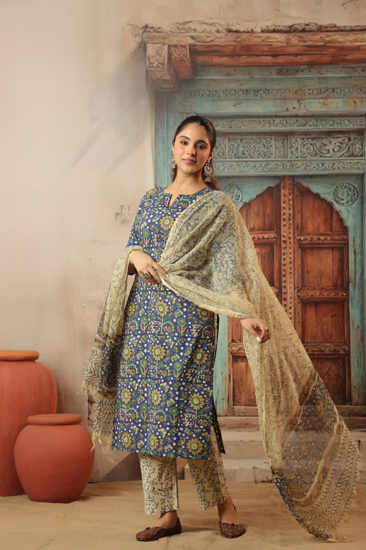 Surmayi Bagru Cotton Suit Set