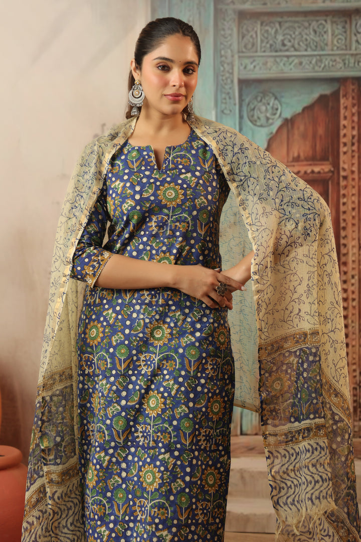 Surmayi Bagru Cotton Suit Set