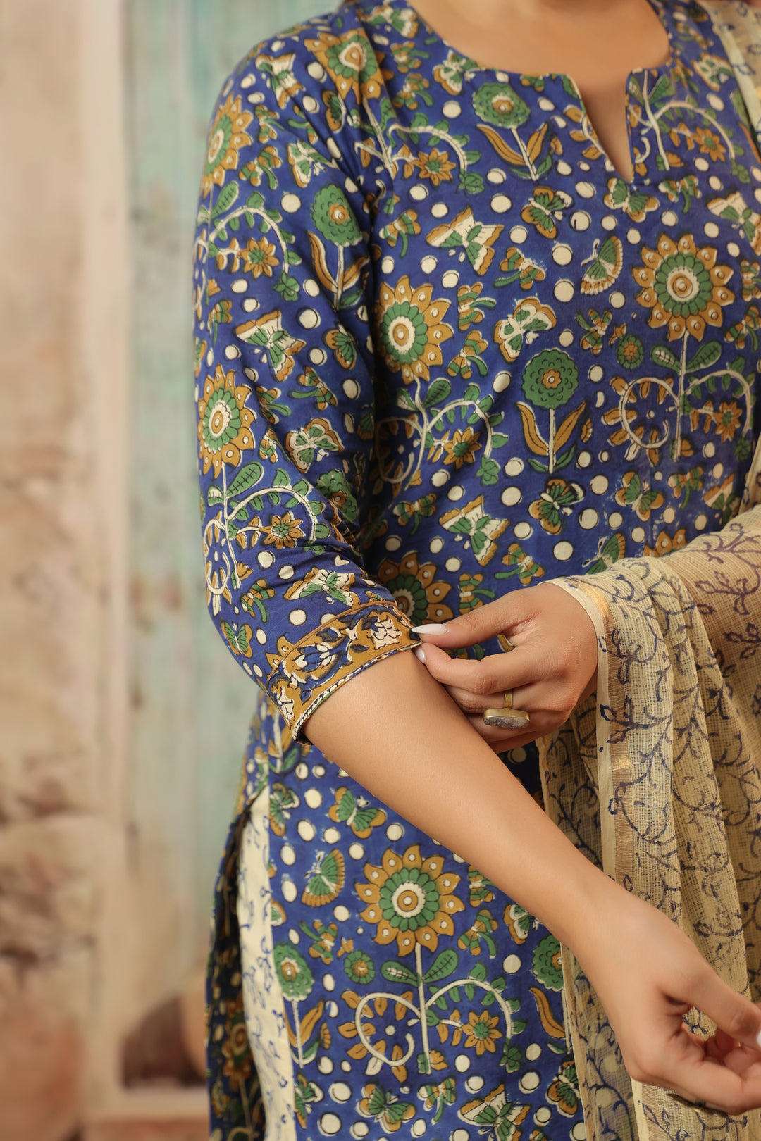 Surmayi Bagru Cotton Suit Set