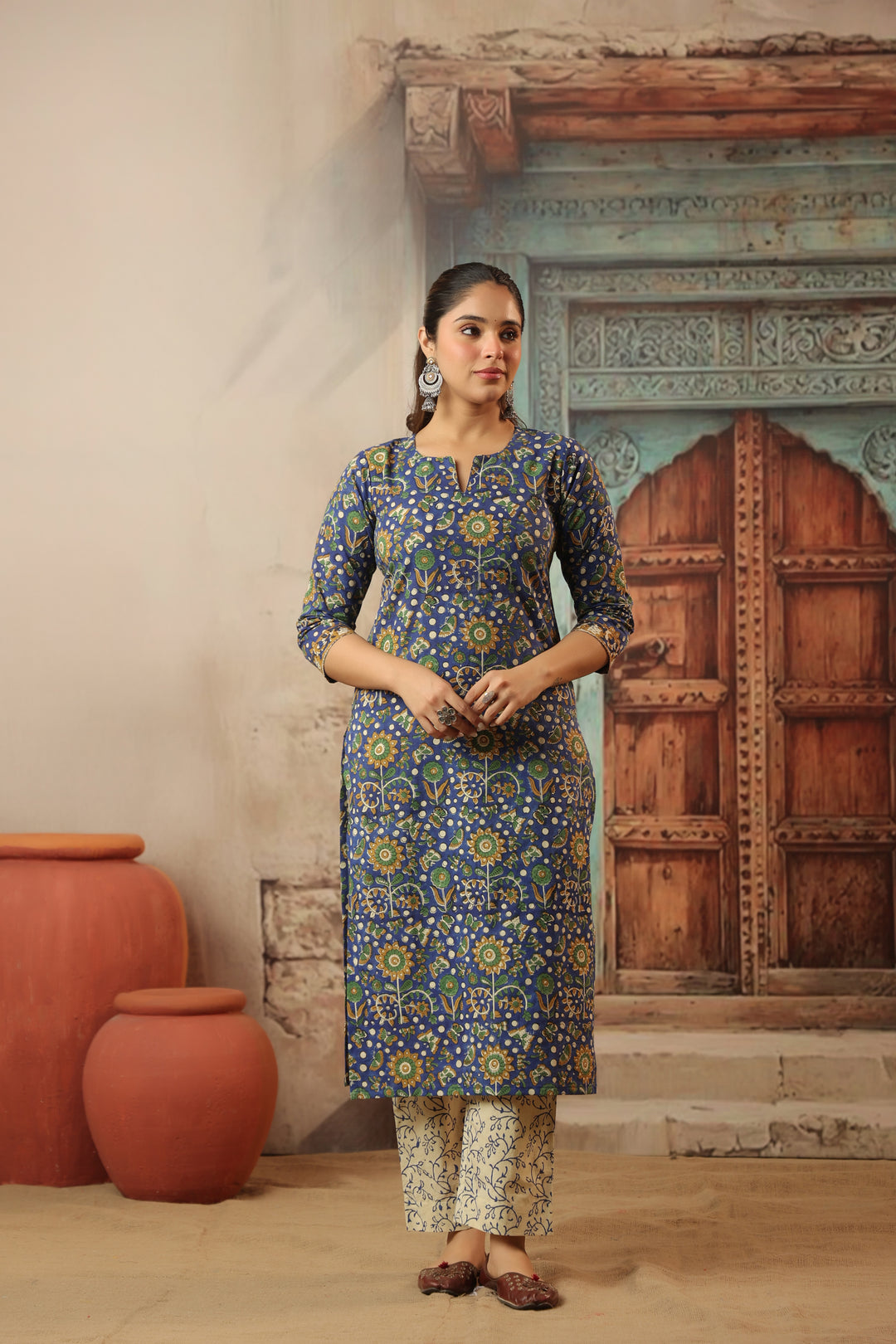 Surmayi Bagru Cotton Suit Set