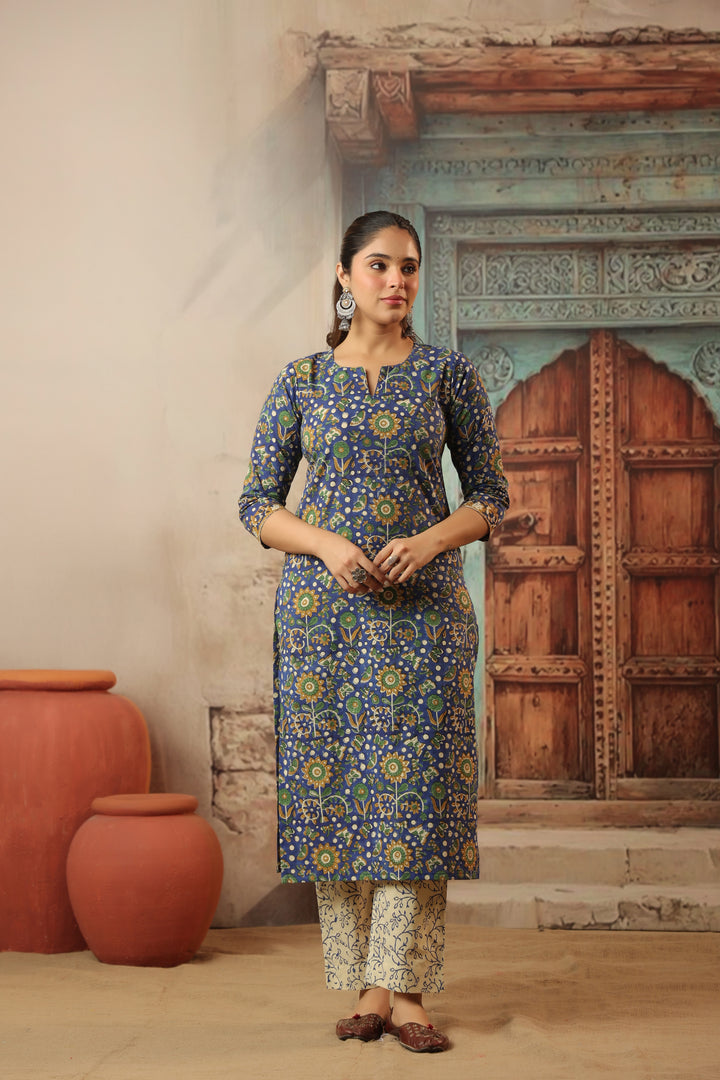 Surmayi Bagru Cotton Suit Set