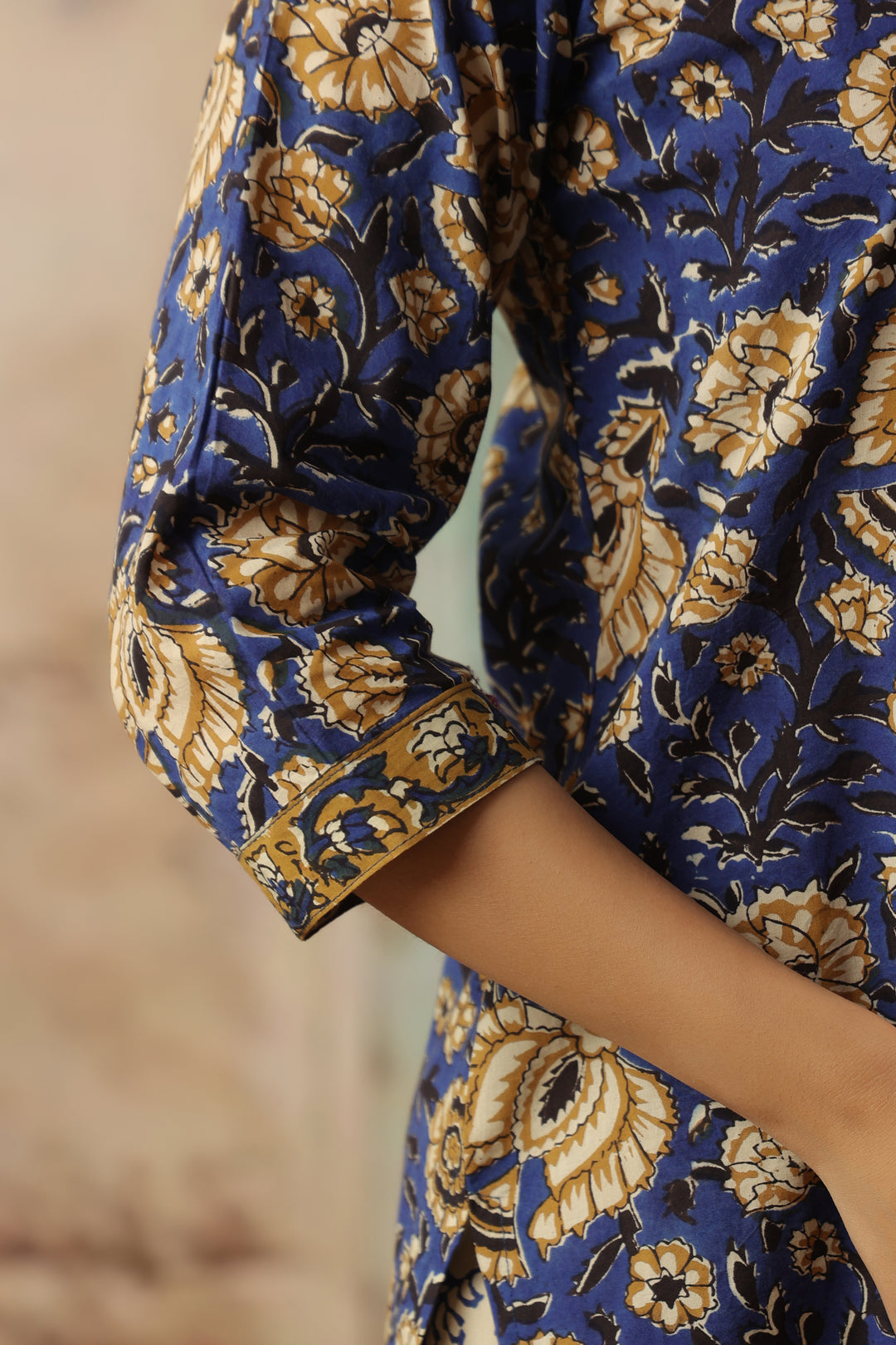 Amara Blue Cotton Suit Set