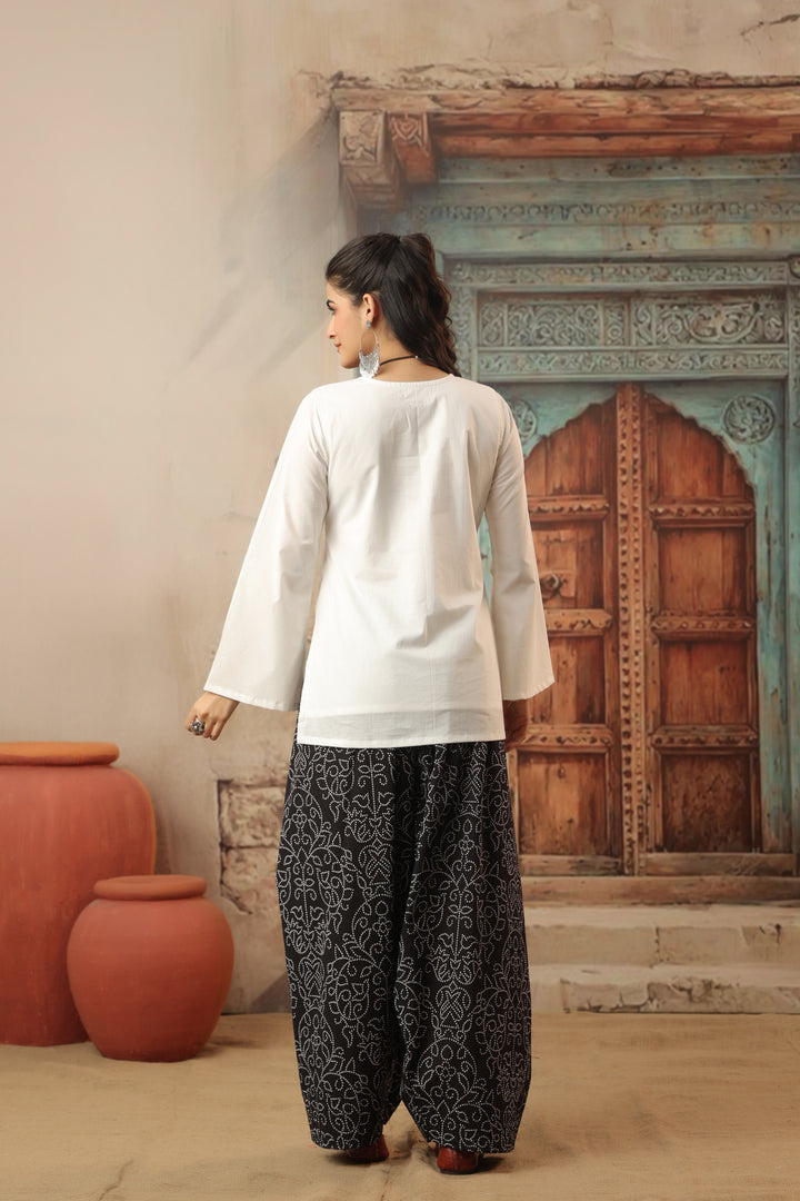 White Farshi Salwar Set