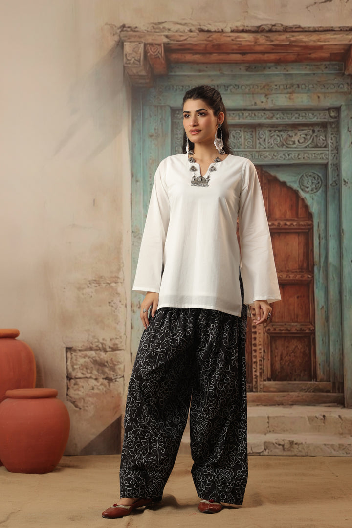 White Farshi Salwar Set