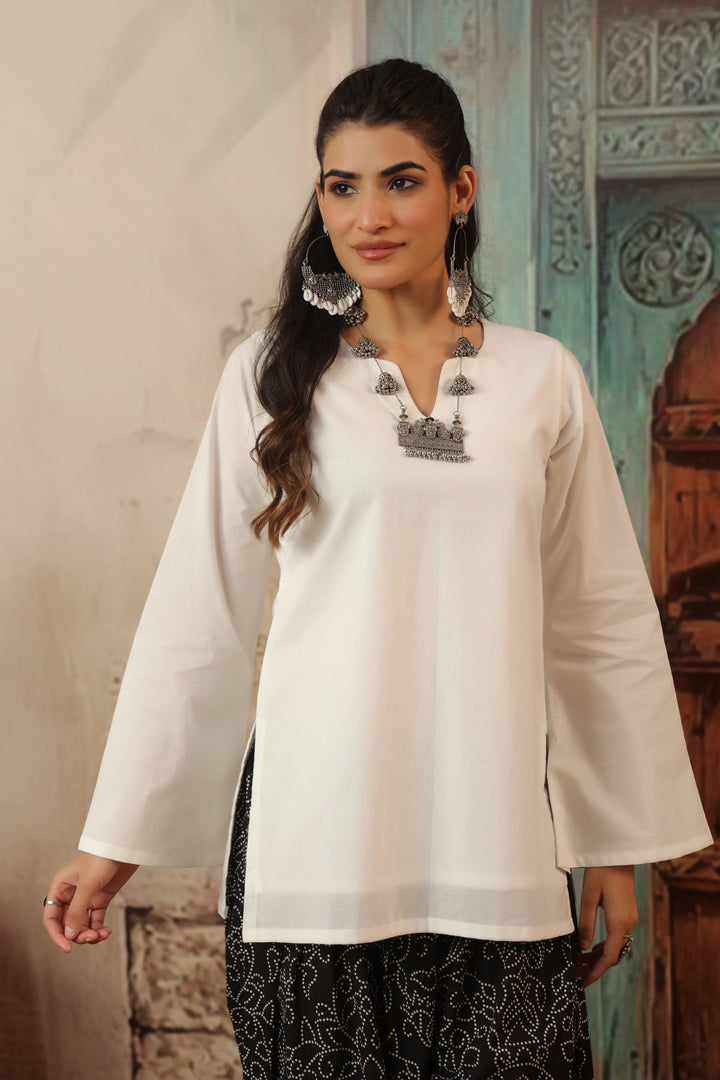 White Farshi Salwar Set