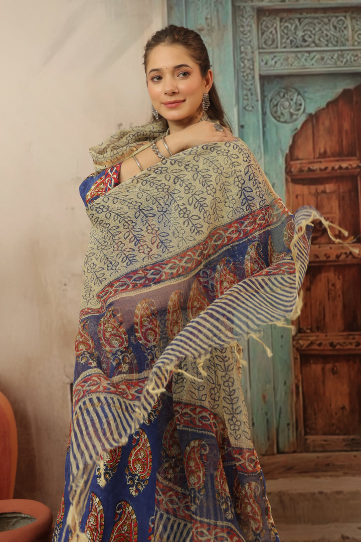 Bela Blue Cotton Suit Set