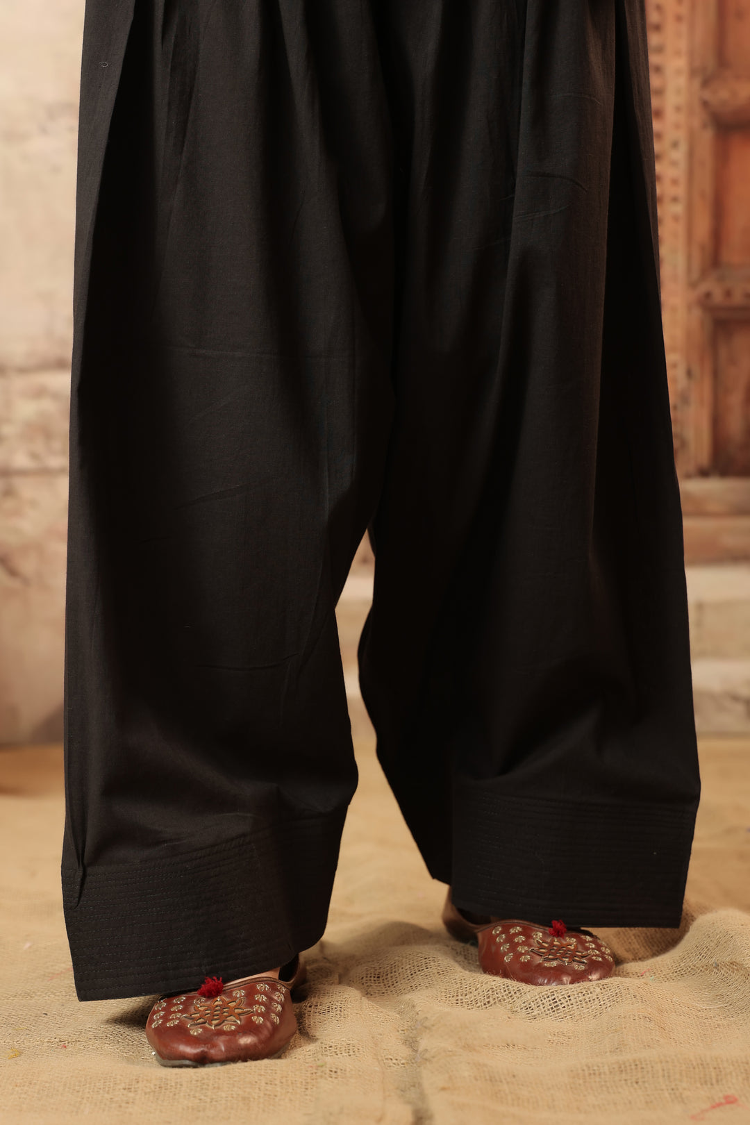 Plain Black farshi salwar set