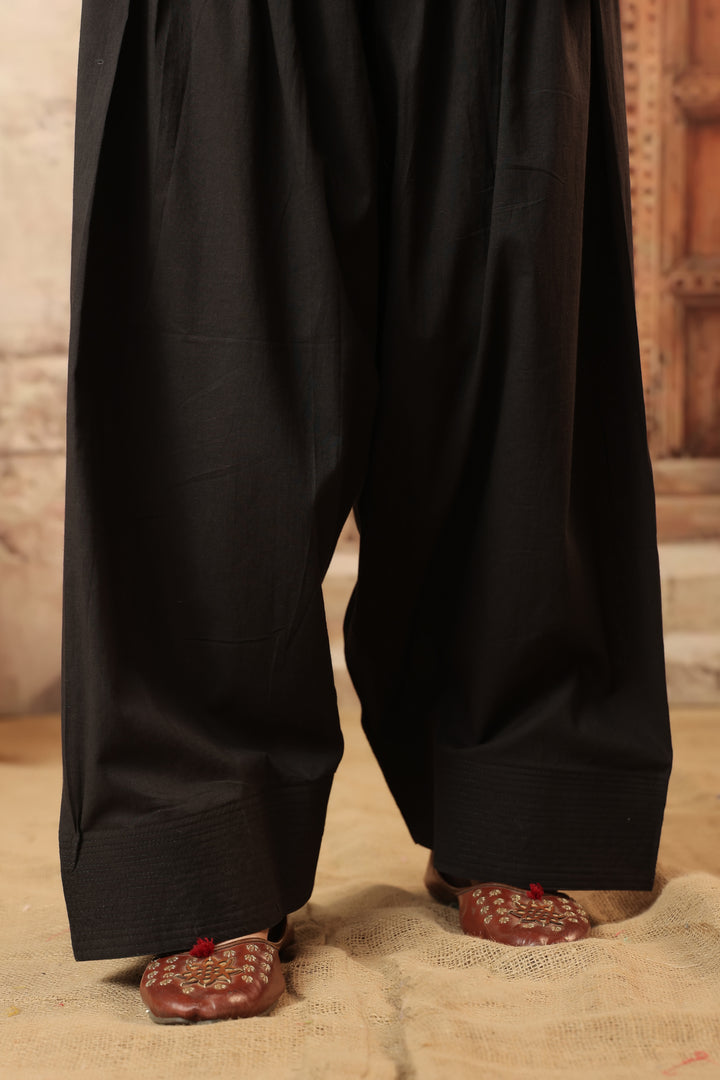 Plain Black farshi salwar set